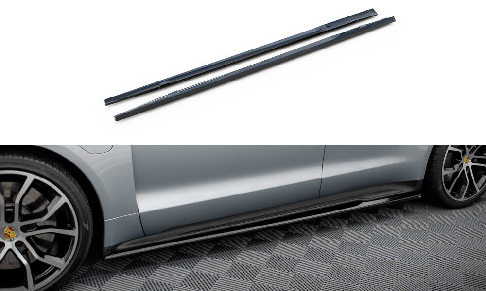 FOR PORSCHE - TAYCAN SPORT DESIGN / TAYCAN 4 SPORT DESIGN / TAYCAN 4S DESIGN / TAYCAN GTS SPORT DESIGN / TAYCAN TURBO S - MK1 - SIDE SKIRTS DIFFUSERS