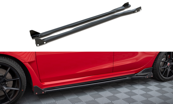Side Skirts Diffusers V.1 + Flaps suitable for Honda Civic Type-R Mk 11