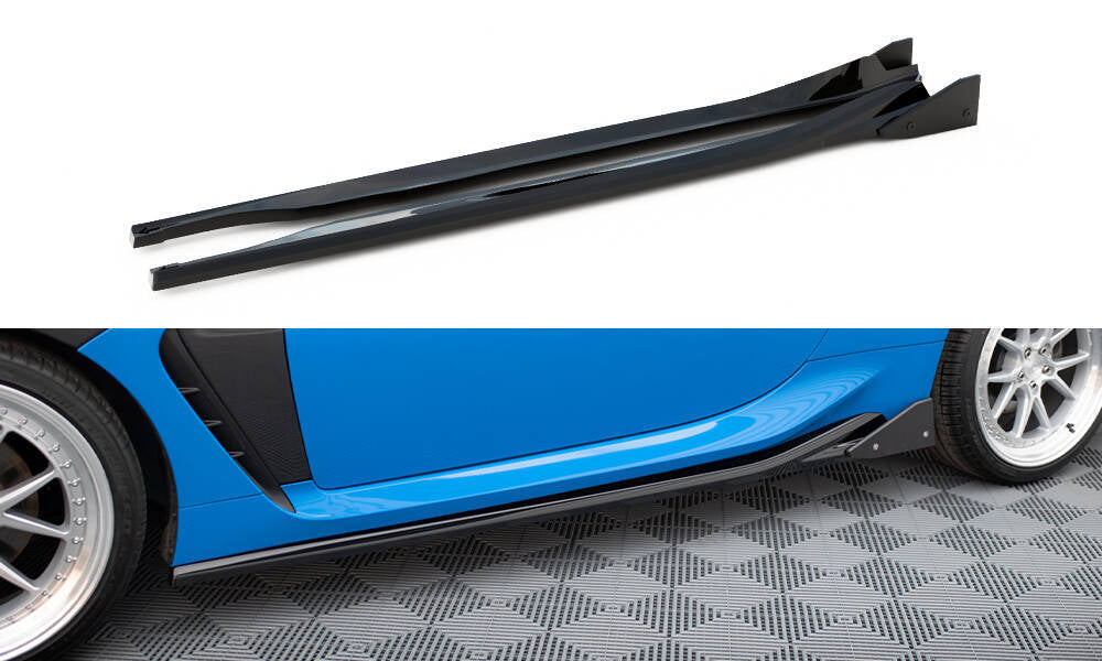 FOR TOYOTA GR86 MK1/ SUBARU BRZ MK2 - SIDE SKIRTS DIFFUSERS - V1 + FLAPS