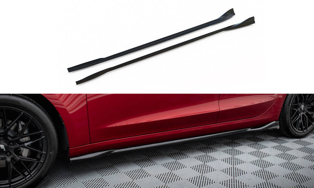 FOR TESLA - MODEL 3 - FACELIFT - SIDE SKIRTS DIFFUSERS - V1