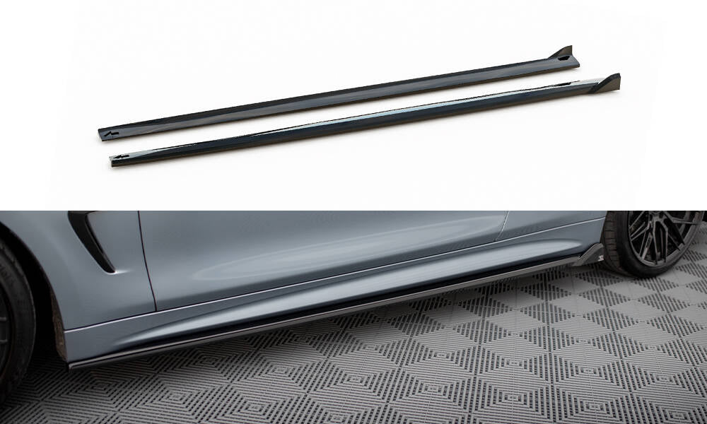 Side Skirts Diffusers V.2 suitable for BMW 4 Coupe / Gran Coupe / Cabrio M-Pack F32 / F36 / F33