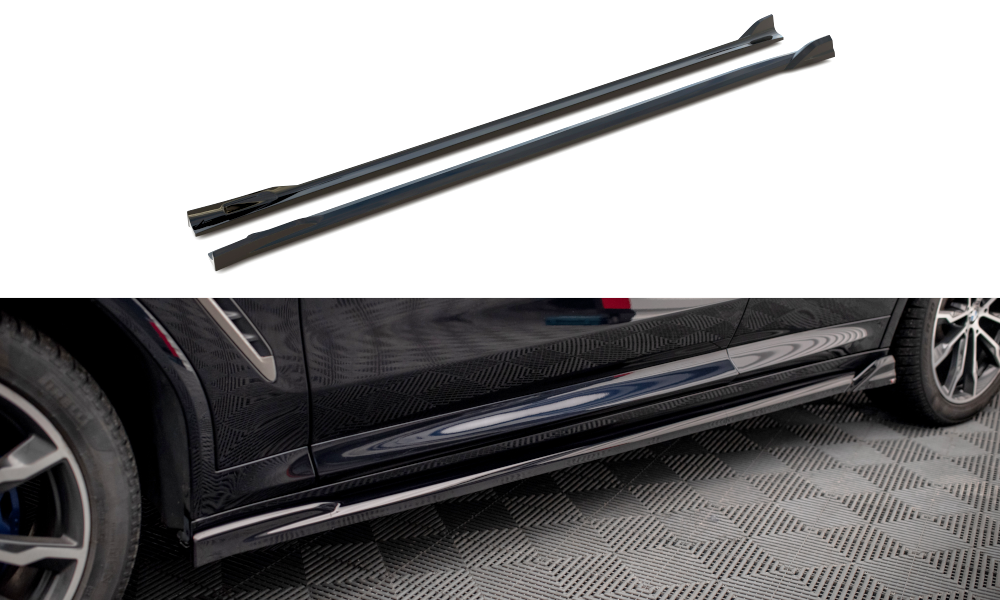 Side Skirts Diffusers V.2 suitable for BMW X4 M-Pack G02