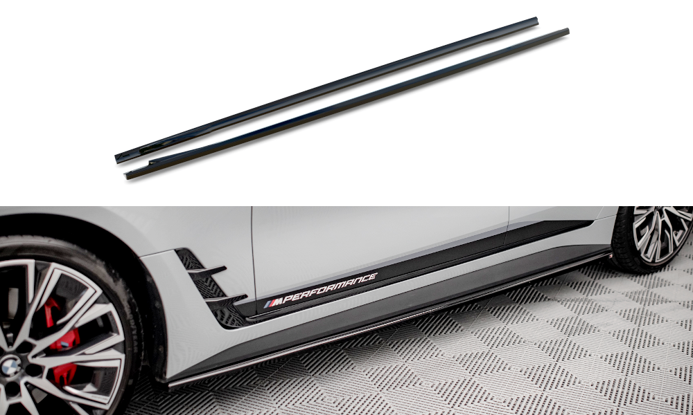 Side Skirts Diffusers V.2 suitable for BMW i4 M-Pack G26