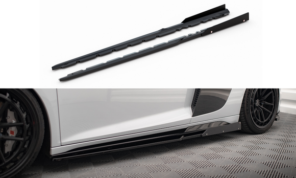 Audi - R8 - MK2 FACELIFT - Side Skirts Diffusers - V2 + Wings