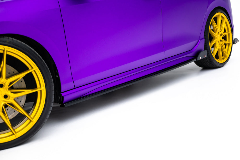 FOR VOLKSWAGEN - GOLF R - MK8/ MK8 FACELIFT - SIDE SKIRTS DIFFUSERS + WINGS - V2