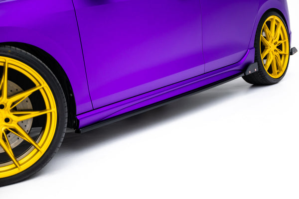 FOR VOLKSWAGEN - GOLF R - MK8/ MK8 FACELIFT - SIDE SKIRTS DIFFUSERS + WINGS - V2