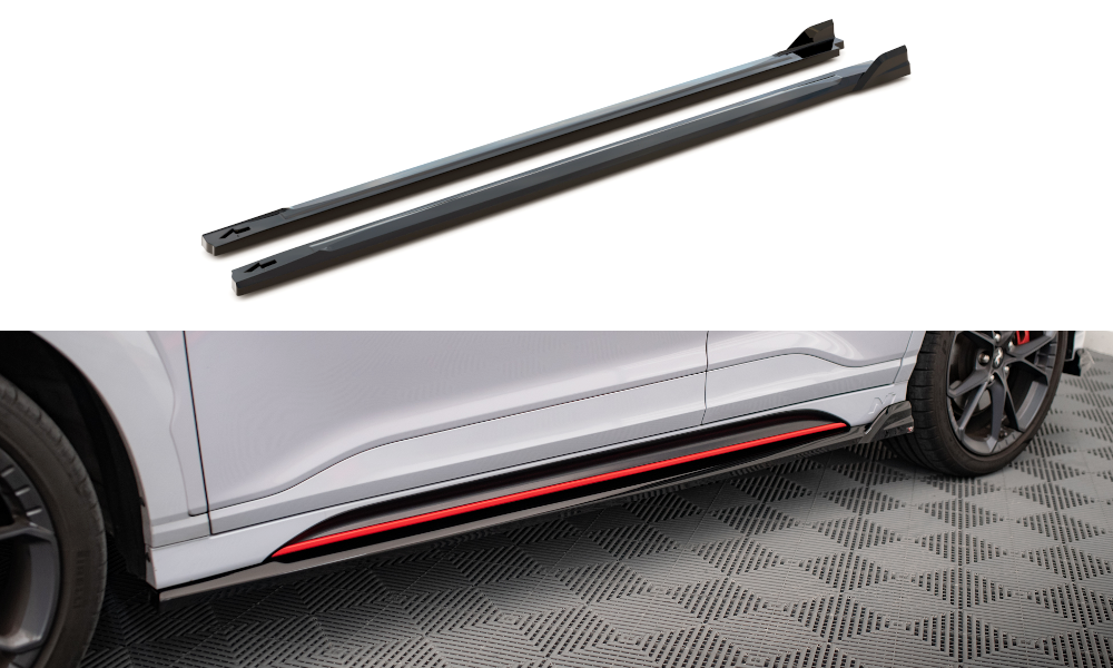 Side Skirts Diffusers V.2 suitable for Hyundai Kona N Mk1