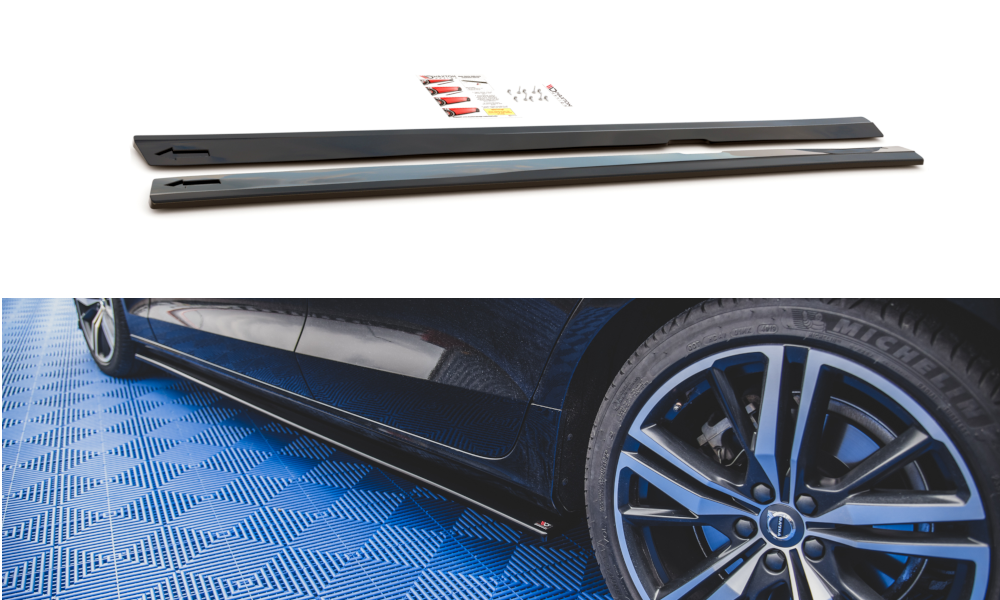 FOR VOLVO - S60 / V60 - MK3 - R-DESIGN - SIDE SKIRT DIFFUSERS - V2