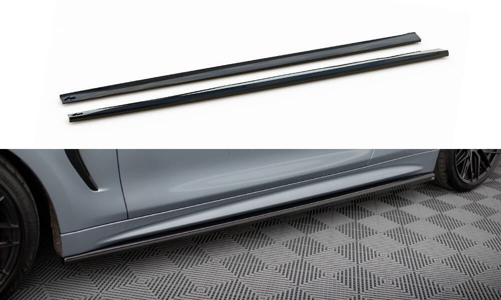 Side Skirts Diffusers V.3 suitable for BMW 4 Coupe / Gran Coupe / Cabrio M-Pack F32 / F36 / F33