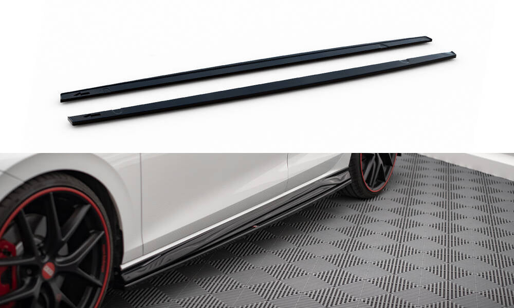 FOR VOLKSWAGEN - MK8 GOLF GTI - SIDE SKIRTS DIFFUSERS - V4 (WORKS ONLY WITH THE V3 SIDE SKIRTS)