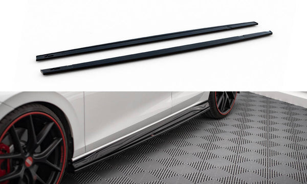 FOR VOLKSWAGEN - MK8 GOLF GTI - SIDE SKIRTS DIFFUSERS - V4 (WORKS ONLY WITH THE V3 SIDE SKIRTS)