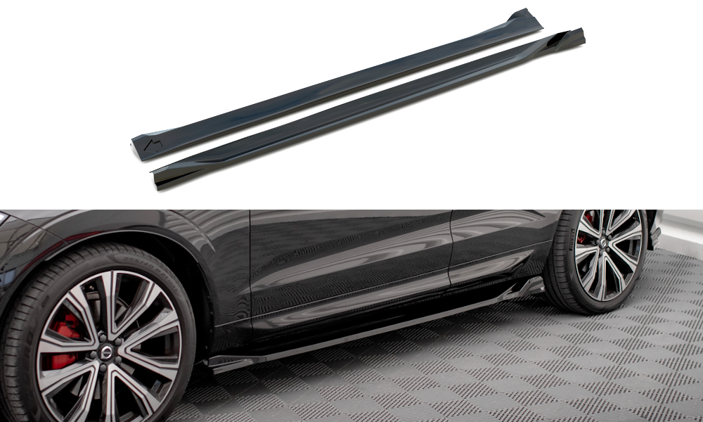 Side Skirts Diffusers suitable for Volvo XC60 R-Design Mk2 Facelift