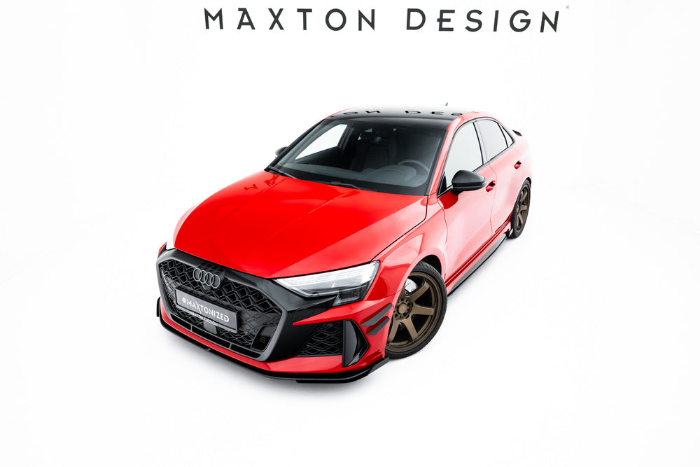 FOR AUDI - RS3 SEDAN - 8Y FACELIFT - STREET PRO FRONT SPLITTER + FLAPS