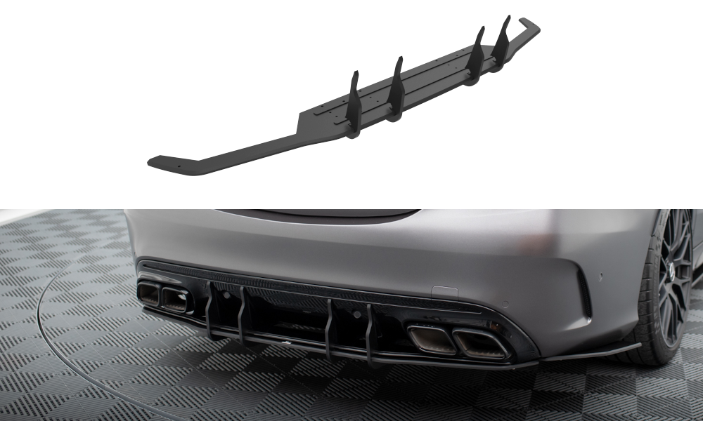 FOR MERCEDES - AMG C63/ ESTATE W205 - FACELIFT -  STREET PRO - REAR DIFFUSER