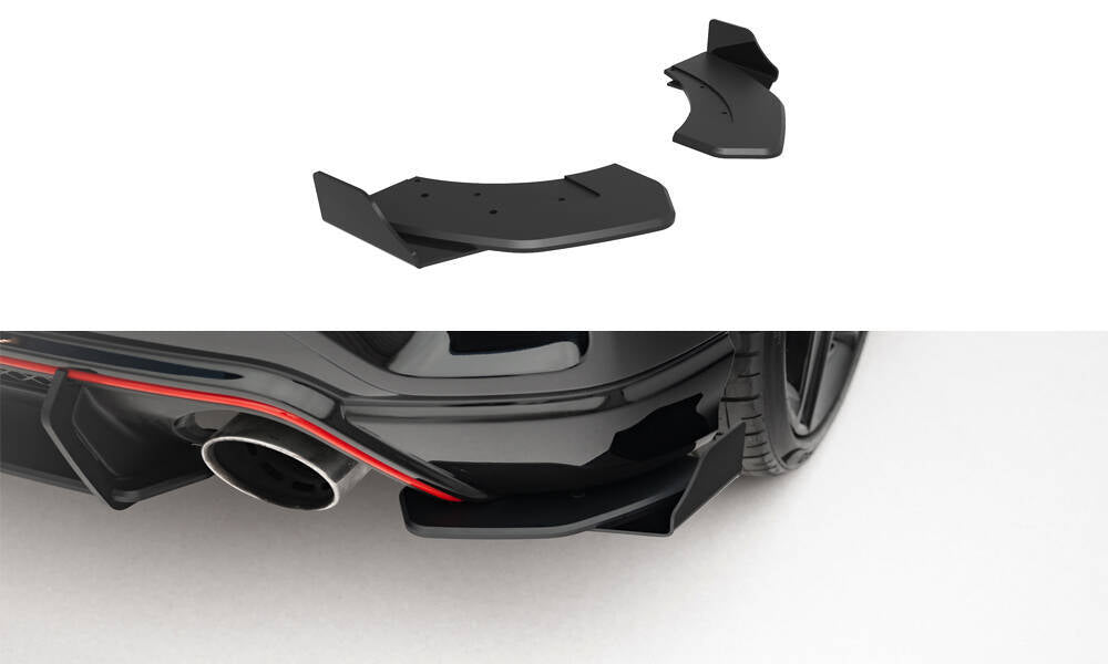 FOR HYUNDAI - VELOSTER N - MK2 - STREET PRO REAR SIDE SPLITTERS + FLAPS