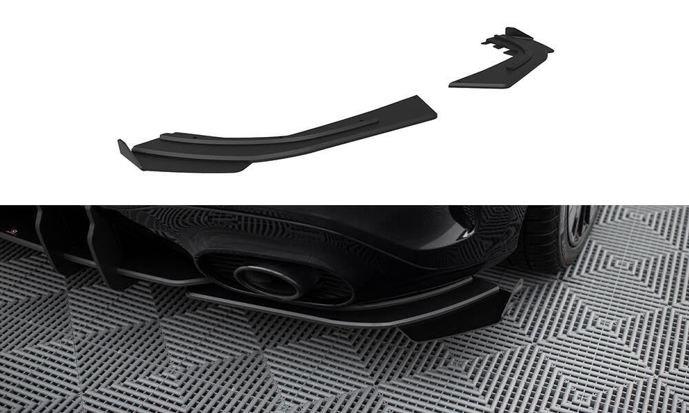 FOR MERCEDES - AMG A35 - HATCHBACK - W177 - STREET PRO REAR SIDE SPLITTERS + FLAPS