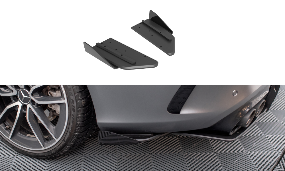 FOR MERCEDES - AMG C43 - COUPE C205 - FACELIFT - STREET PRO - REAR SIDE SPLITTERS + WINGS
