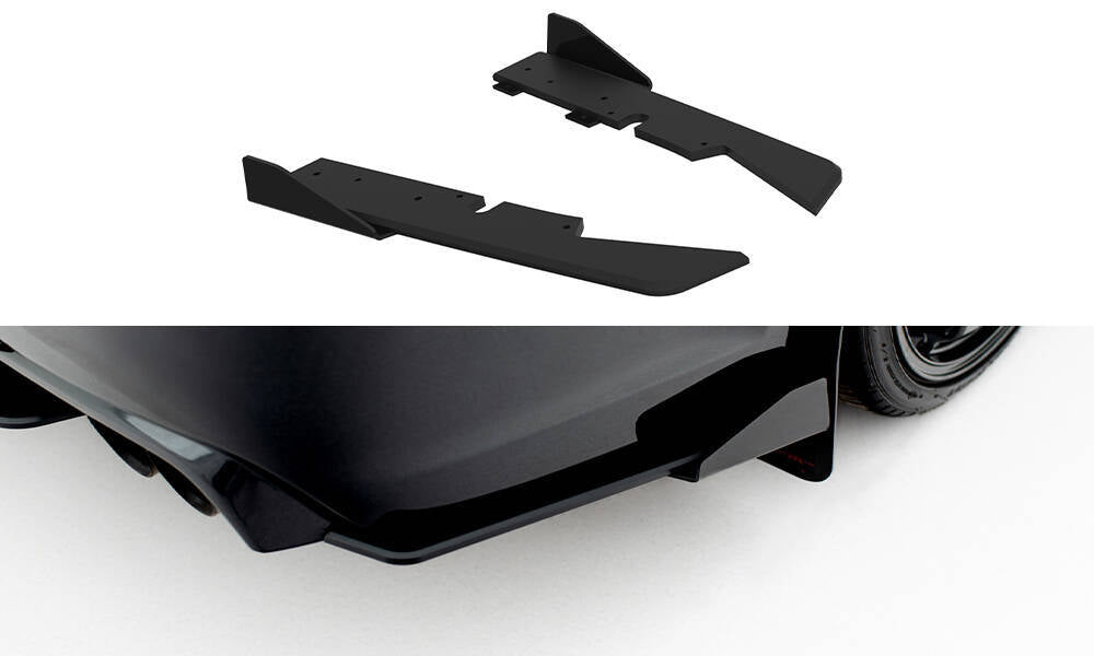 FOR SUBARU - IMPREZA WRX STI - MK3 FACELIFT - STREET PRO REAR SIDE SPLITTERS + FLAPS