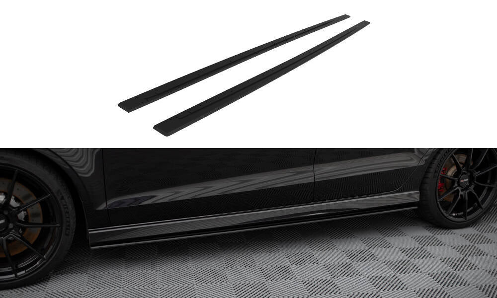 FOR AUDI - RS3 8V FACELIFT - SEDAN  - STREET PRO SIDE SKIRTS DIFFUSERS - V1