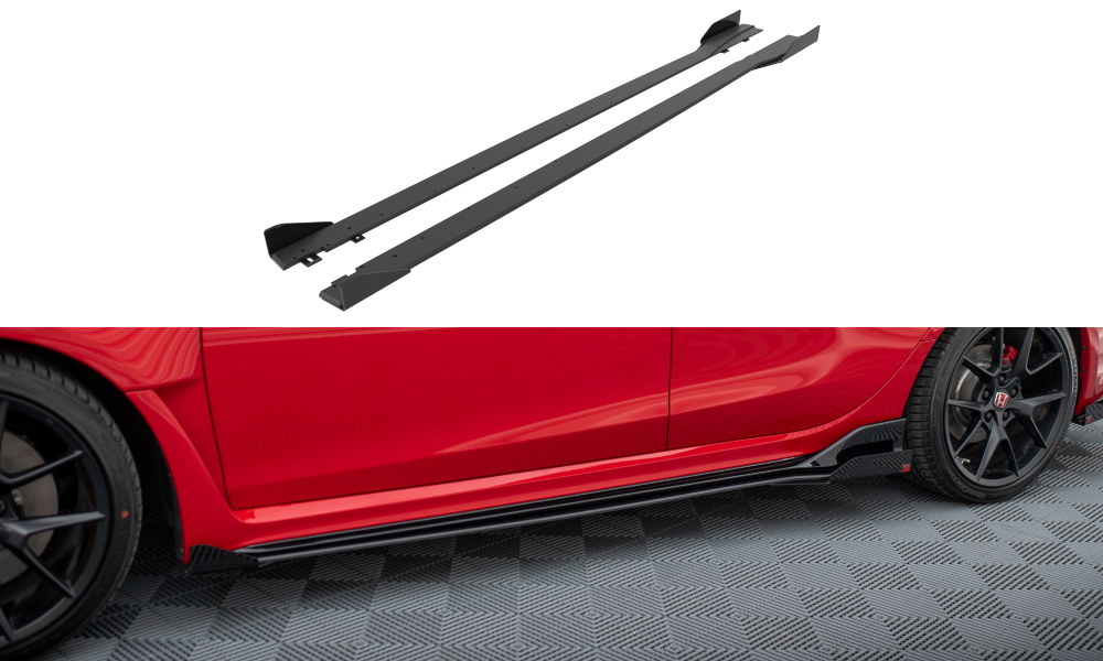 FOR HONDA - CIVIC TYPE - R - MK11 FL5 - STREET PRO - SIDE SKIRTS DIFFUSERS + FLAPS