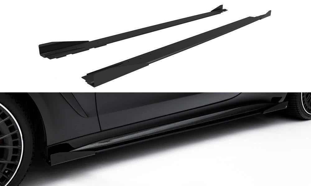 FOR MERCEDES - CLE 53 AMG - C236 - STREET PRO SIDE SKIRTS DIFFUSERS + FLAPS