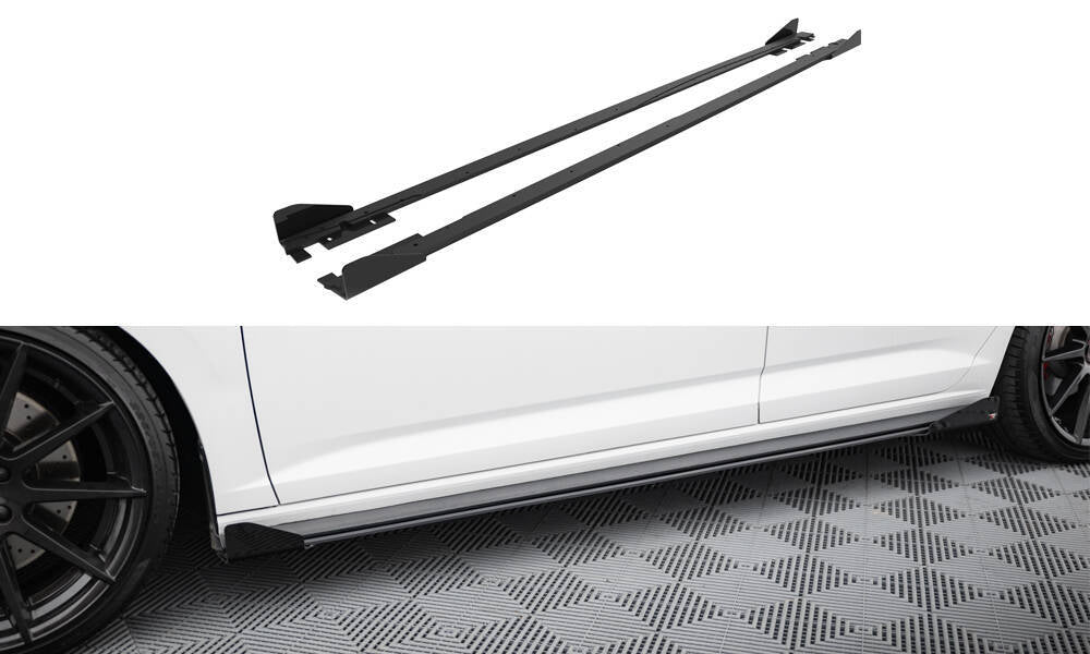 FOR VOLKSWAGEN - JETTA GLI - MK7 - STREET PRO SIDE SKIRTS DIFFUSERS + FLAPS