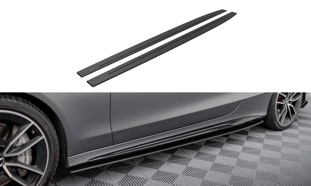 FOR MERCEDES - AMG C43 - COUPE C205 - FACELIFT - STREET PRO - SIDE SKIRTS DIFFUSERS