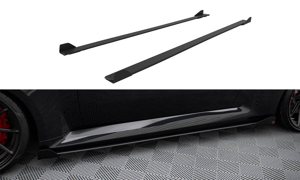 FOR BMW - M2 - G87 - STREET PRO SIDE SKIRTS DIFFUSERS - V1 + FLAPS