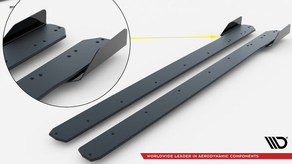 Ford - Mustang GT Mk7 - Street Pro Side Skirts Diffusers + Flaps