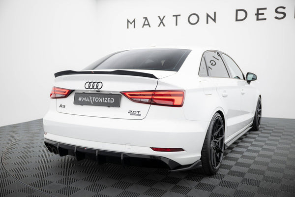 FOR AUDI - A3 SEDAN - 8V FACELIFT - REAR VALANCE (VERSION WITH DUAL EXHAUST TIPS ON ONE SIDE)
