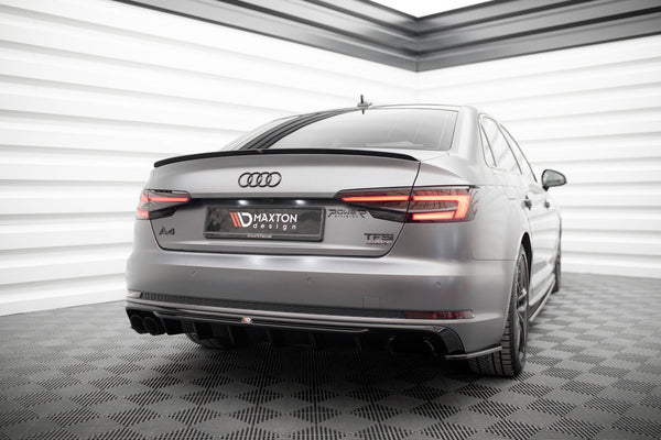 FOR AUDI - A4 S-LINE B9 - REAR VALANCE (VERSION WITH DUAL EXHAUST TIPS ON ONE SIDE)