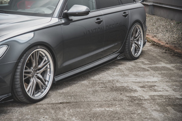 FOR AUDI - A6 C7 / S6 C7 - S-LINE - SIDE SKIRTS DIFFUSERS - FACELIFT - V3