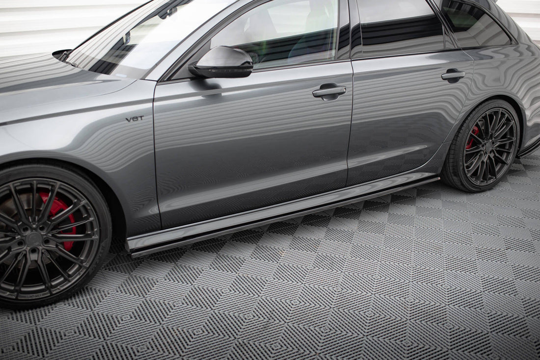 Side Skirts Diffusers suitable for Audi S6 / A6 S-Line / A6 C7 Facelift