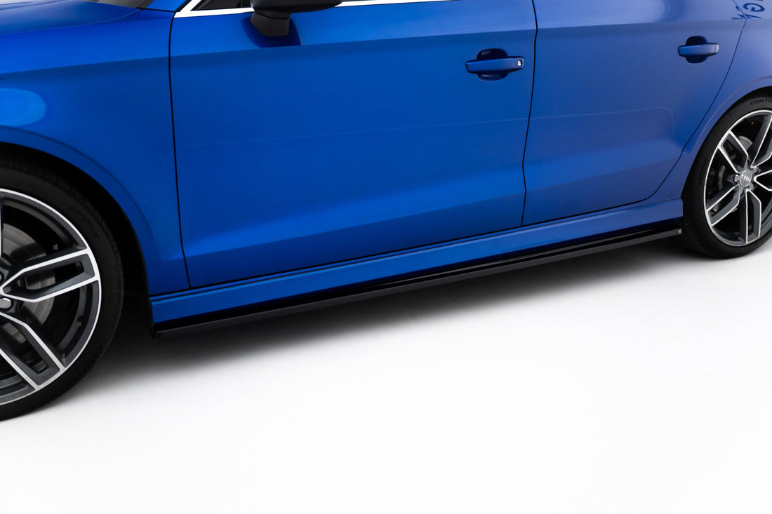 Side Skirts Diffusers V.1 suitable for Audi S3 / A3 S-Line 8V / 8V Facelift Sedan