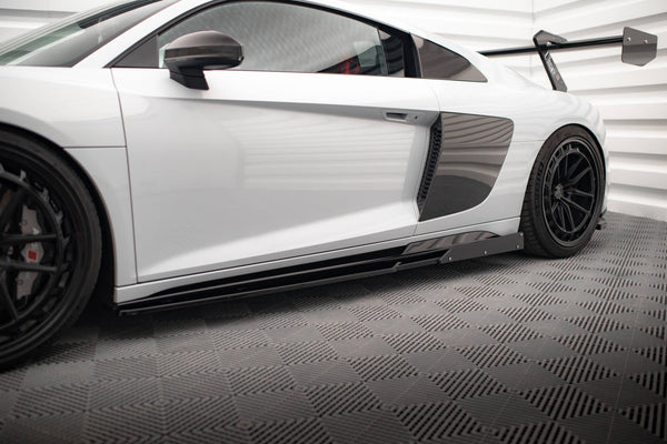 FOR AUDI - R8 - MK2 FACELIFT - SIDE SKIRTS DIFFUSERS - V2 + WINGS