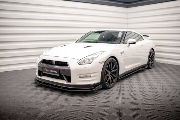FOR NISSAN GTR - R35 - FACELIFT - FRONT SPLITTER + WINGS