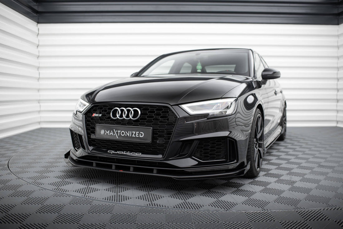 FOR AUDI - RS3 8V FACELIFT - SEDAN  - STREET PRO FRONT SPLITTER - V1 + FLAPS