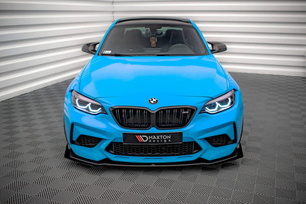 FOR BMW - M2 COMPETITION - F87  - STREET PRO FRONT SPLITTERS + WINGS - V1