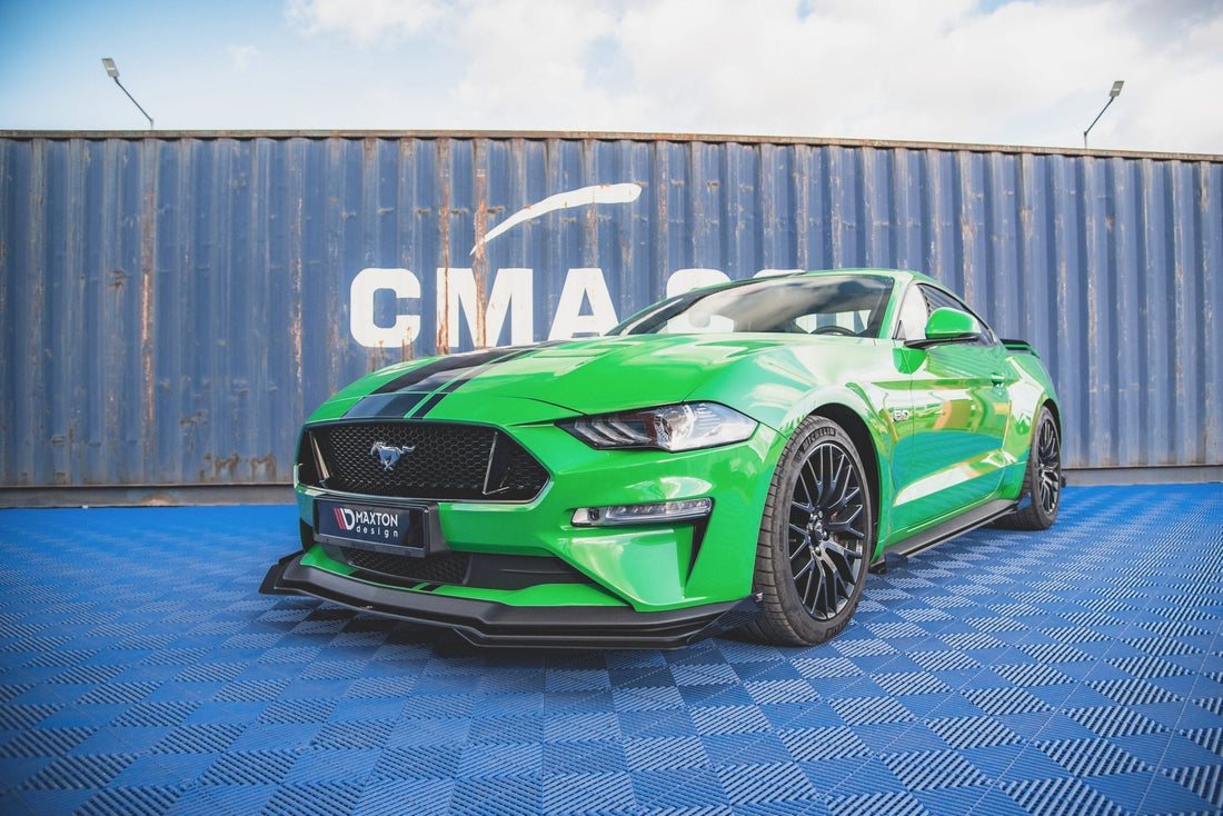 FOR FORD MUSTANG GT - MK6 FACELIFT - DURABILITY - FRONT SPLITTER + WINGS  - V1