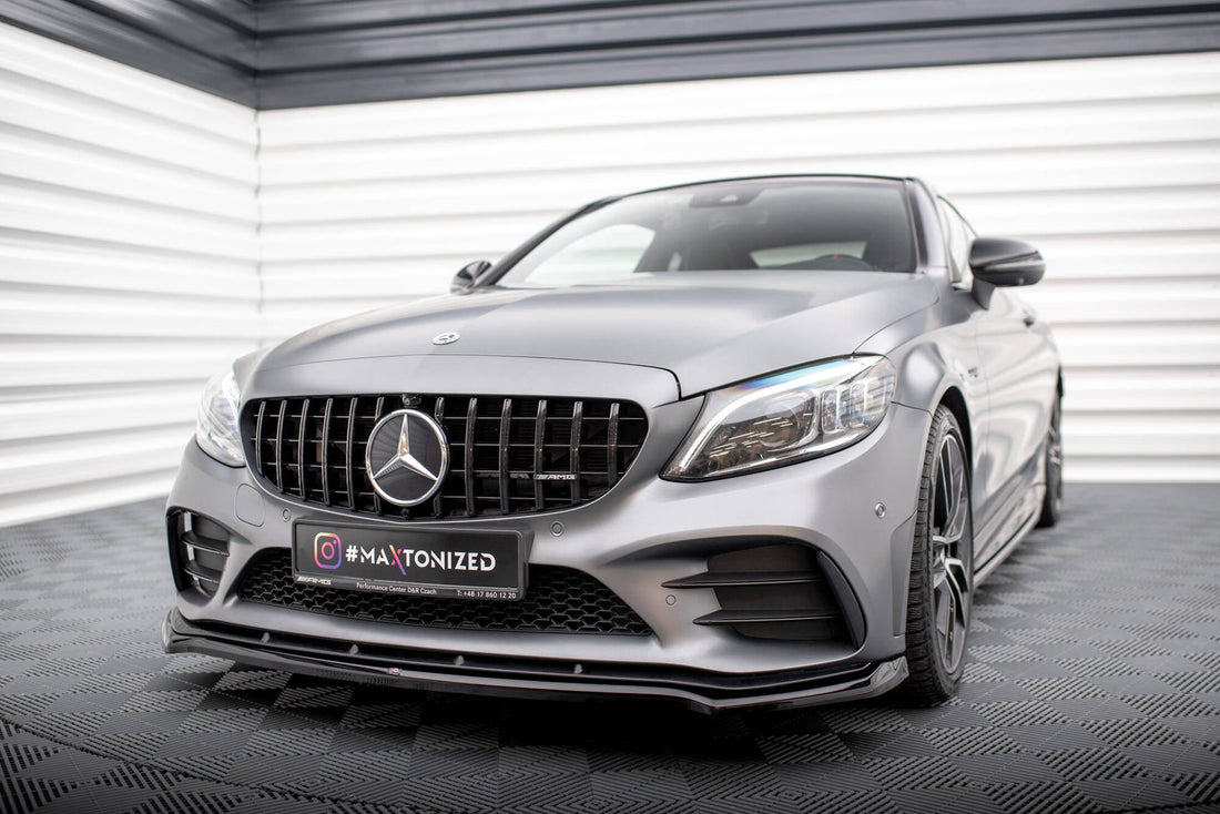 Front Splitter V.1 suitable for Mercedes-AMG C43 Coupe / Cabrio / Sedan / Estate C205 / A205 / W205 / S205 Facelift