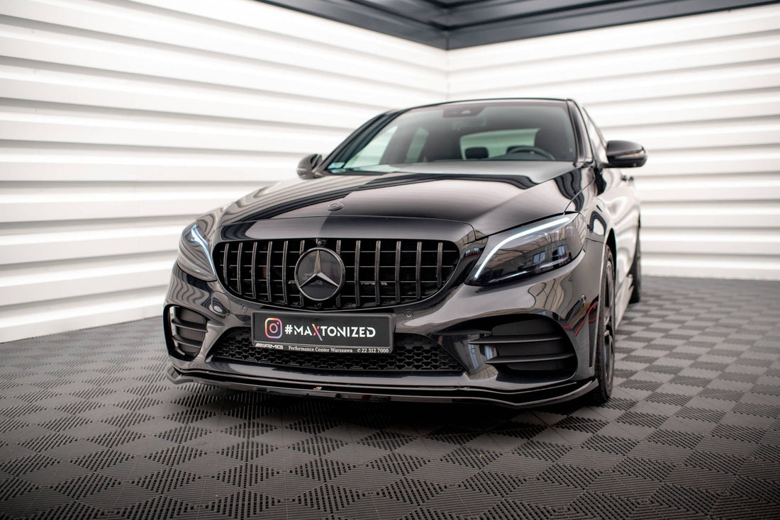 Front Splitter V.1 suitable for Mercedes-Benz C AMG Line Sedan / Coupe / Estate W205 / C205 / S205 Facelift