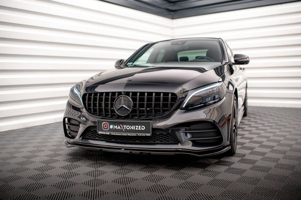 FOR MERCEDES - C-CLASS - C43 AMG COUPE / SEDAN - W205 / C205 - FACELIFT - FRONT SPLITTER - V1