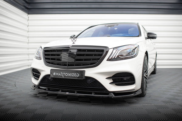 FOR MERCEDES - BENZ S  - AMG-LINE -  W222 FACELIFT - FRONT SPLITTER - V2