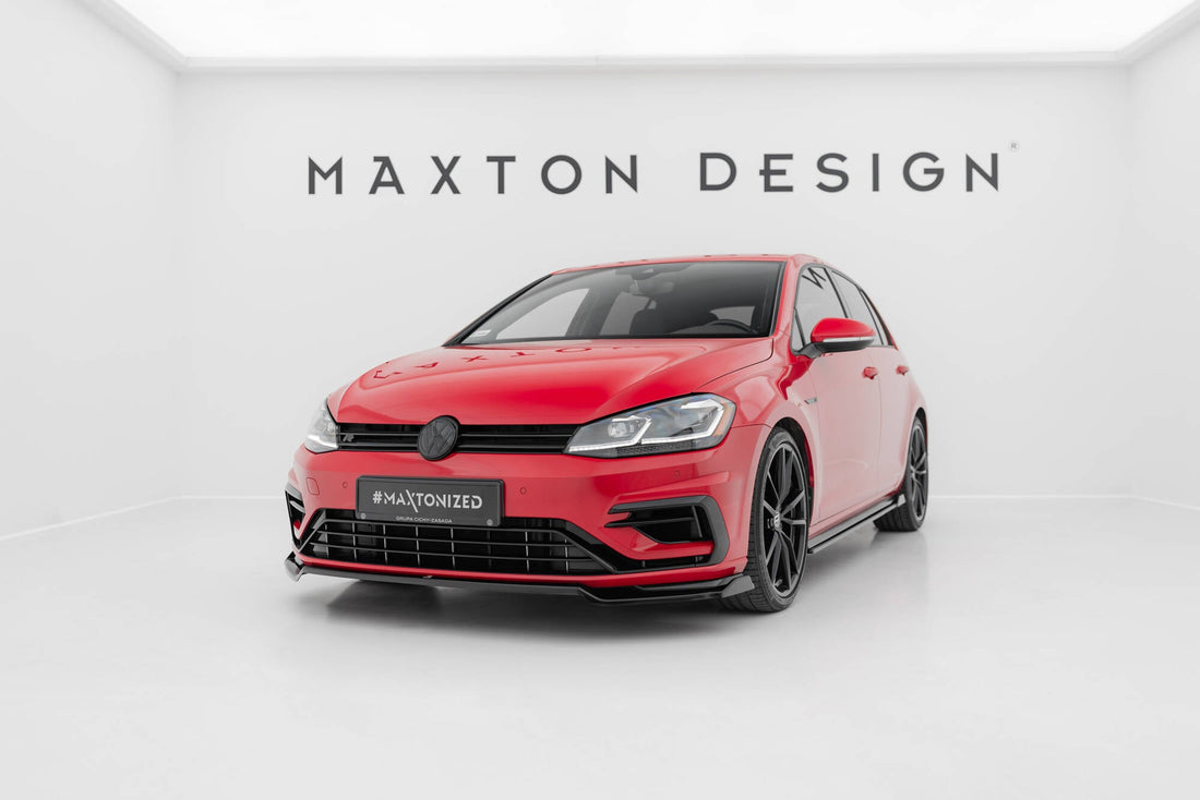 Front Splitter V.2 suitable for Volkswagen Golf R / R-Line Mk7 Facelift