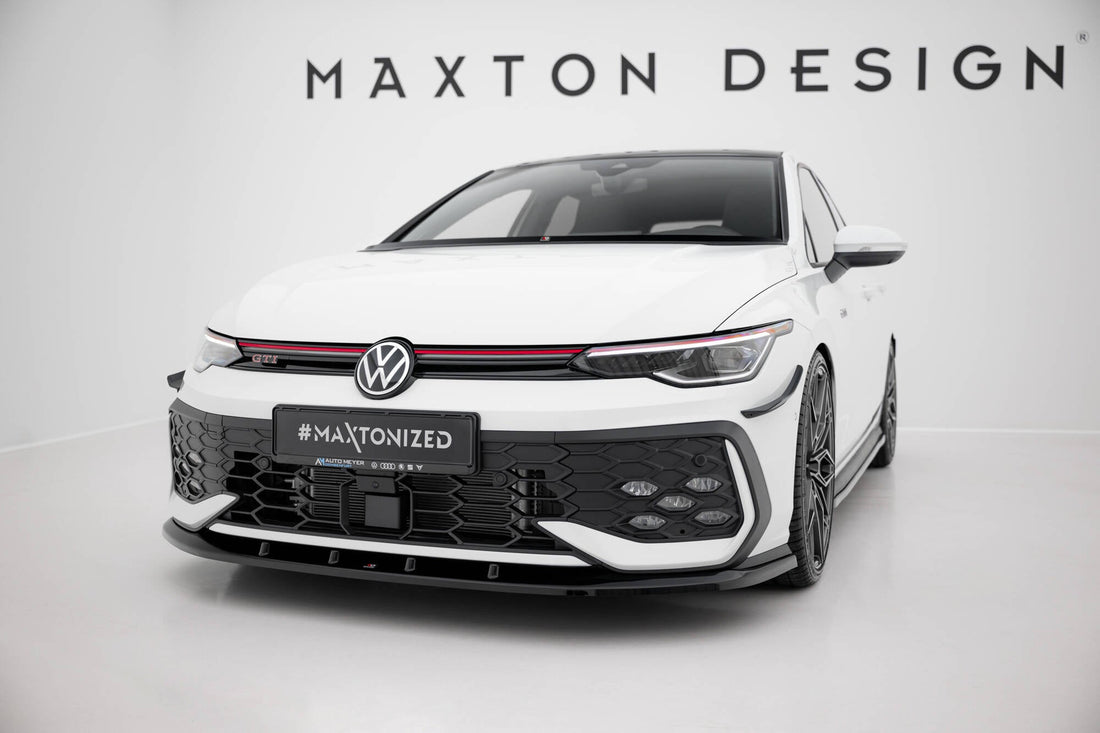 Front Splitter V.5 suitable for Volkswagen Golf GTI / GTE / R-Line Mk8 Facelift