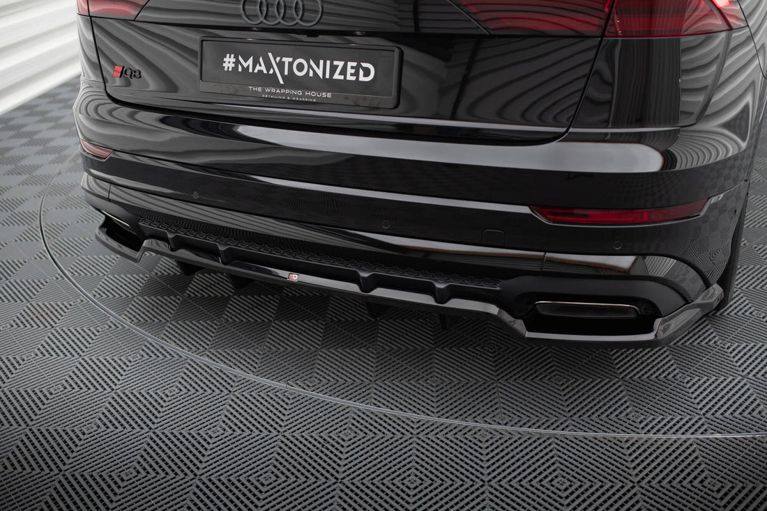 Rear Splitter (With Vertical Bars) V.1 suitable for Audi SQ8 / Q8 S-Line Mk1 Facelift