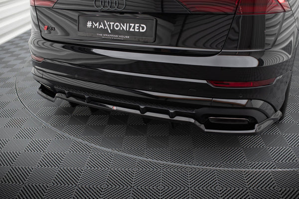 FOR AUDI - SQ8 / Q8 S-LINE - MK1 FACELIFT - CENTRAL REAR SPLITTER (WITH VERTICAL BARS)