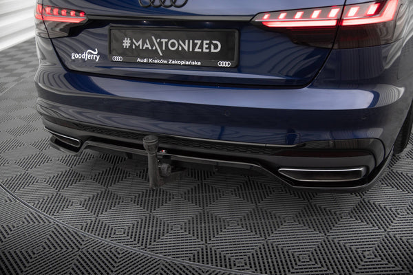 FOR AUDI - A4 S-LINE - B9 FACELIFT - REAR SPLITTER (WITH VERTICAL BARS) - V2