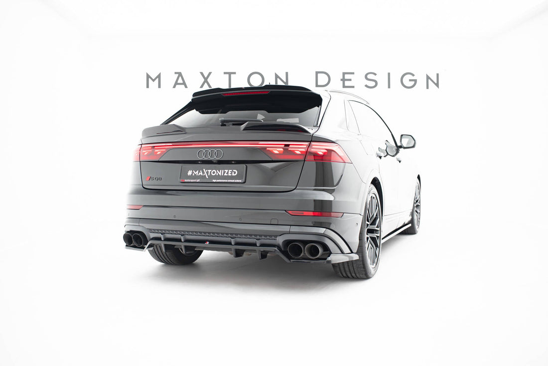 FOR AUDI - SQ8 / Q8 S-LINE - MK1 FACELIFT - CENTRAL REAR SPLITTER - V2 (WITH VERTICAL BARS)
