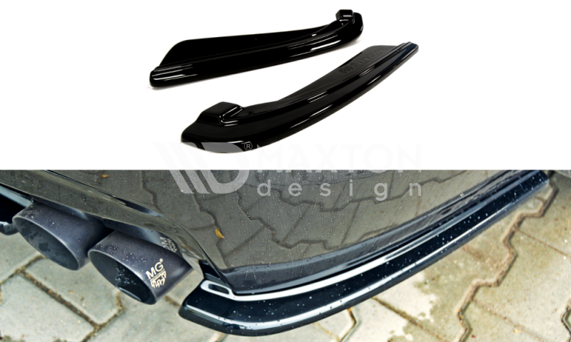 FOR BMW - 5 SERIES - F10 - M PACK - REAR SIDE SPLITTERS (FITS TWO DOUBLE EXHAUST TIPS)